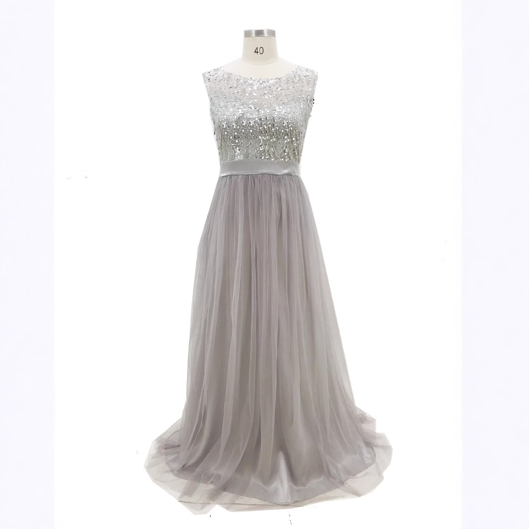 Primavera y verano europeo y americano Comercio exterior nueva ropa de mujer ebaywish Venta caliente popular malla sin mangas vestido de lentejuelas