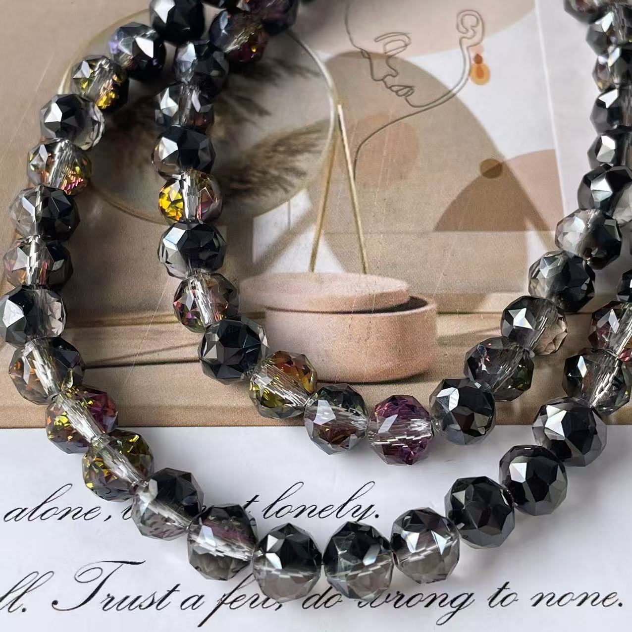 Bola de flores de 8mm Jingjing K9 cuentas sueltas de cristal 64 superficies cortadas con cuentas Accesorios de joyería hechos a mano de bricolaje Pulsera Collar lote suelto image 59