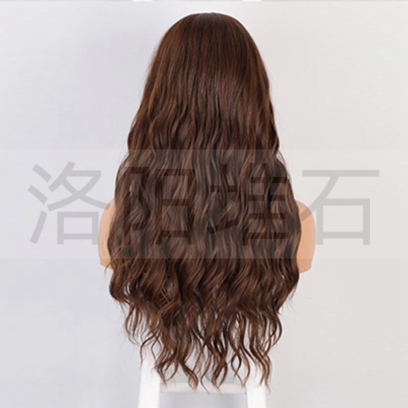 European And American Fashion Long Curly Hair Headgear Wig Ladies Wig display picture 2