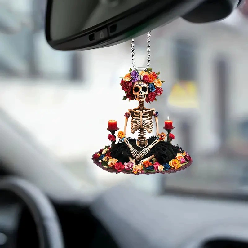 Хэллоуин Ужас Скелет Леди Праздничный Висячий Трансграничный Акрил Автомобильный Подвеска Домашняя вечеринка Украшение Подвеска