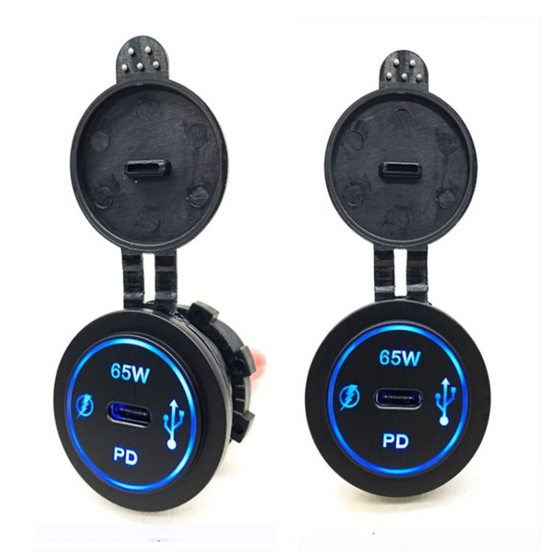 Трансграничный новый автомобиль колесный корабль модифицированный автомобиль USB супер быстрая зарядка PD один порт 65 Вт гнездо для зарядного устройства для мобильного телефона
