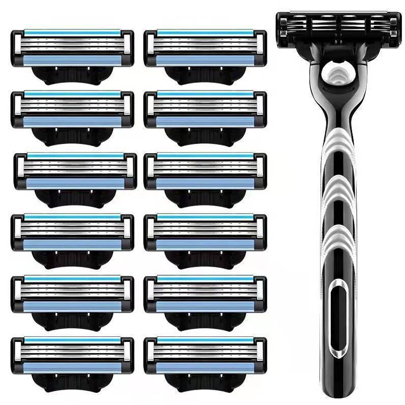 three layers Shavers blade Manual Shavers currency Auspicious Winds 3 Razor blades Beard Knife head