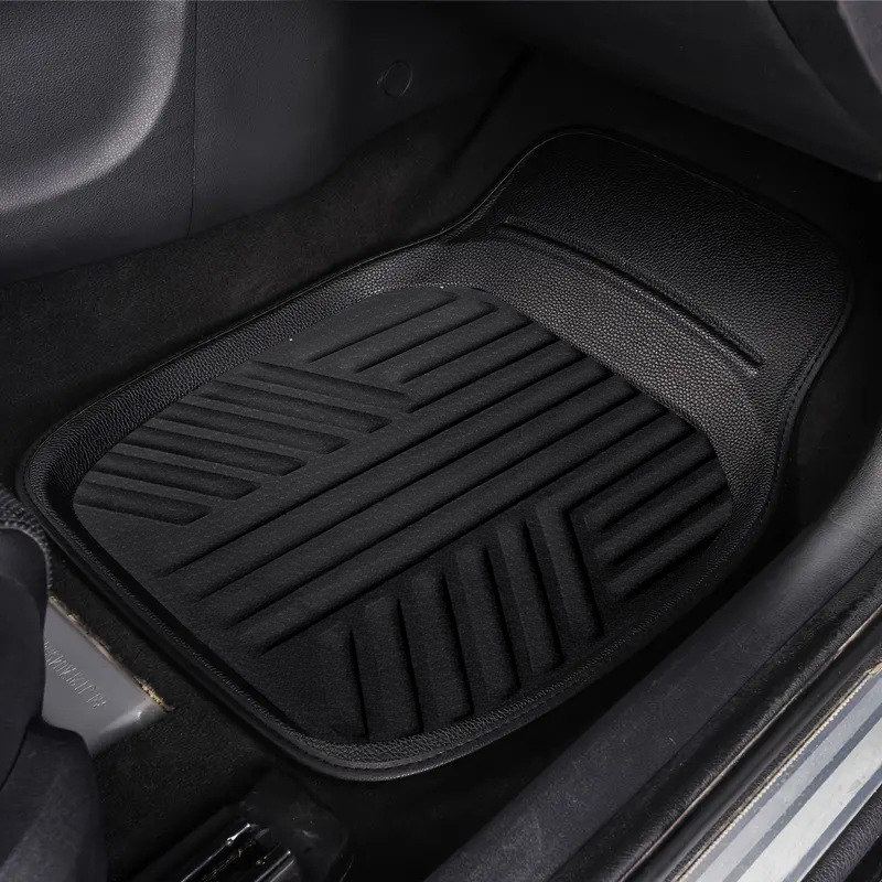 Amazon car floor mats, a set of four durable, waterproof, and easy-to-clean mats for universal use, made of PVC