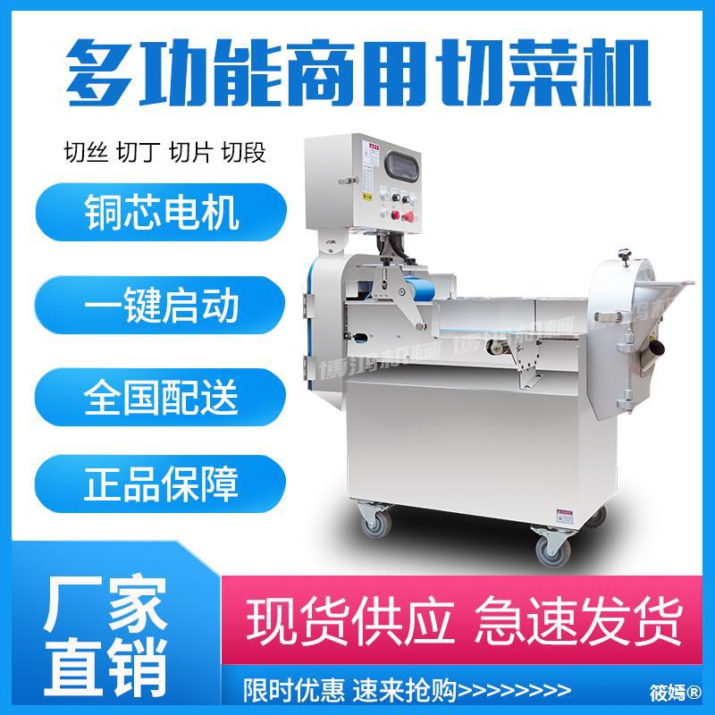 fully automatic multi-function Double head Shredder canteen large Chives Chopped green onion commercial