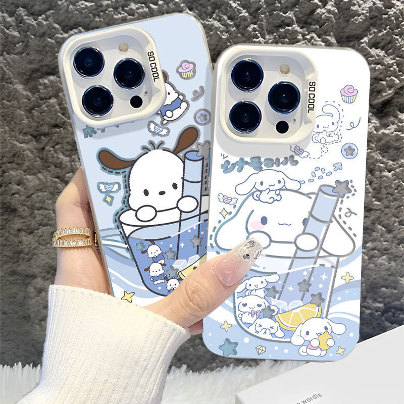 Pacha Dog and Cinnamon Dog Phone Cases for Apple 16 Pro Max, iPhone 15 Popular Models, 14 Fun Designs, 13 Hard Cases, 12