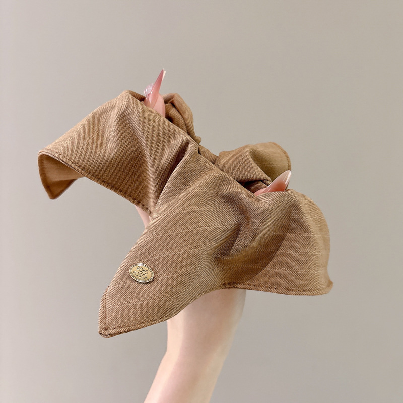 Otoño y invierno coreano simple toallas cuadradas adornos de cabello perezosos bajos cabello bolas anillo de cabello de moda simple cuerda de cabello intestino grande