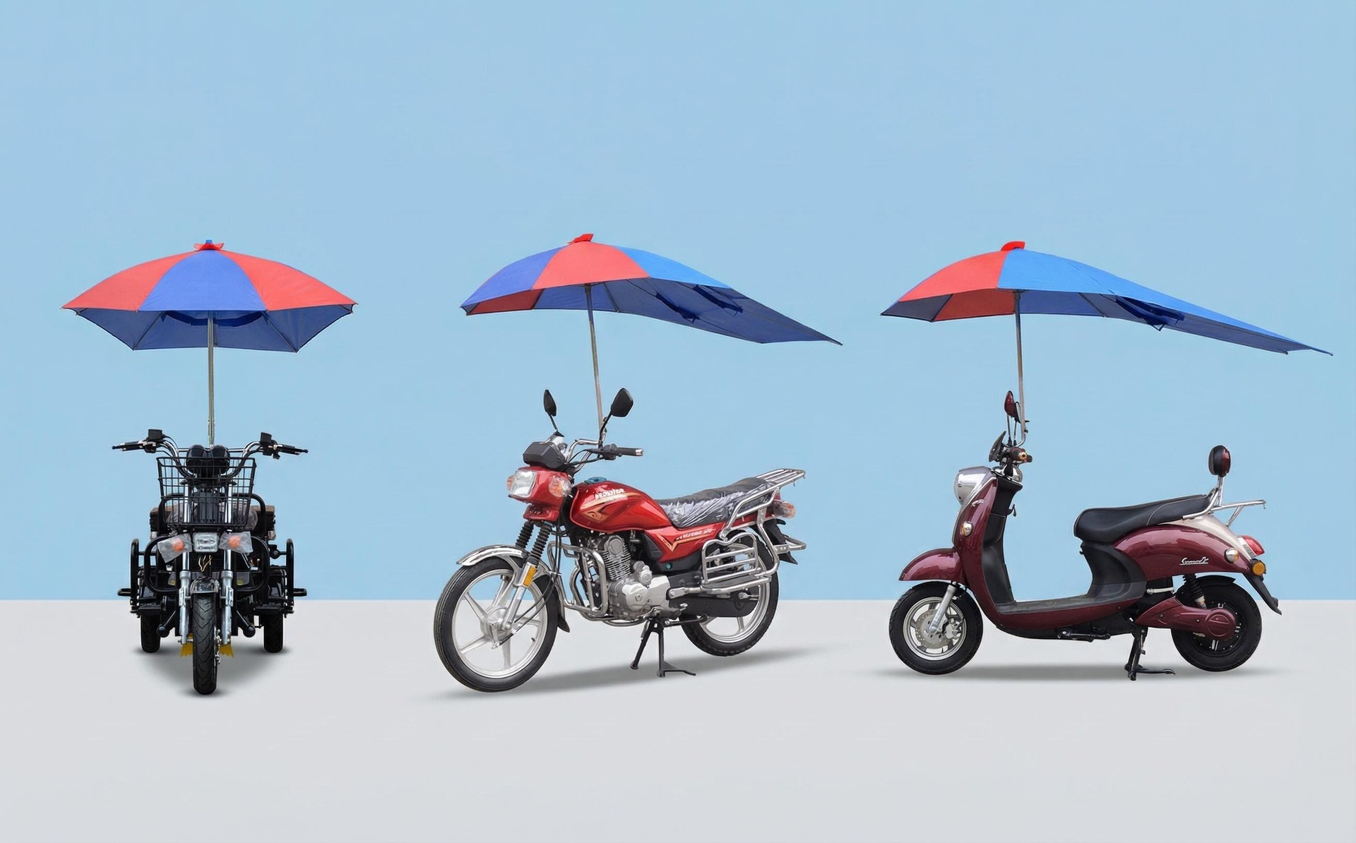 Large Umbrella, Motorcycle Umbrella, Sunshade Umbrella, Rain Shelter, Tricycle Rain Cover, Rain and Sun Protection, Foldable Sun Umbrella