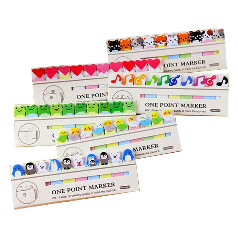 Asiento de fila mini flor gato nota adhesiva lindo gato negro de dibujos animados nota adhesiva creativa de forma especial tira de nota fresca Etiqueta de índice