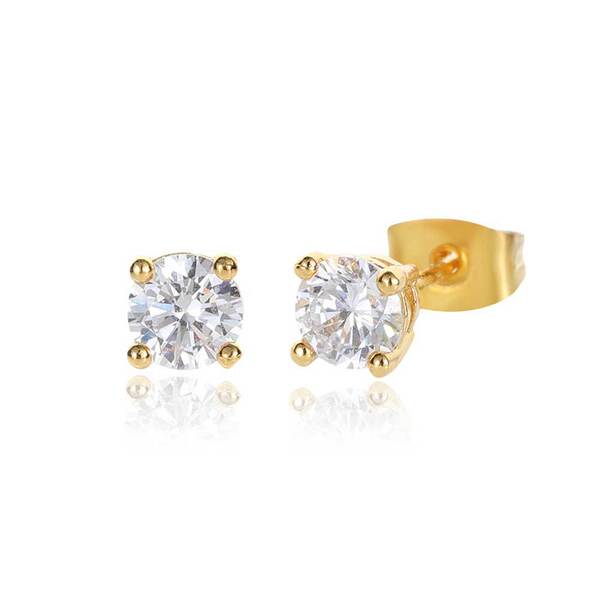 Fashionable elegant earrings hip-hop style with zircon for men and…