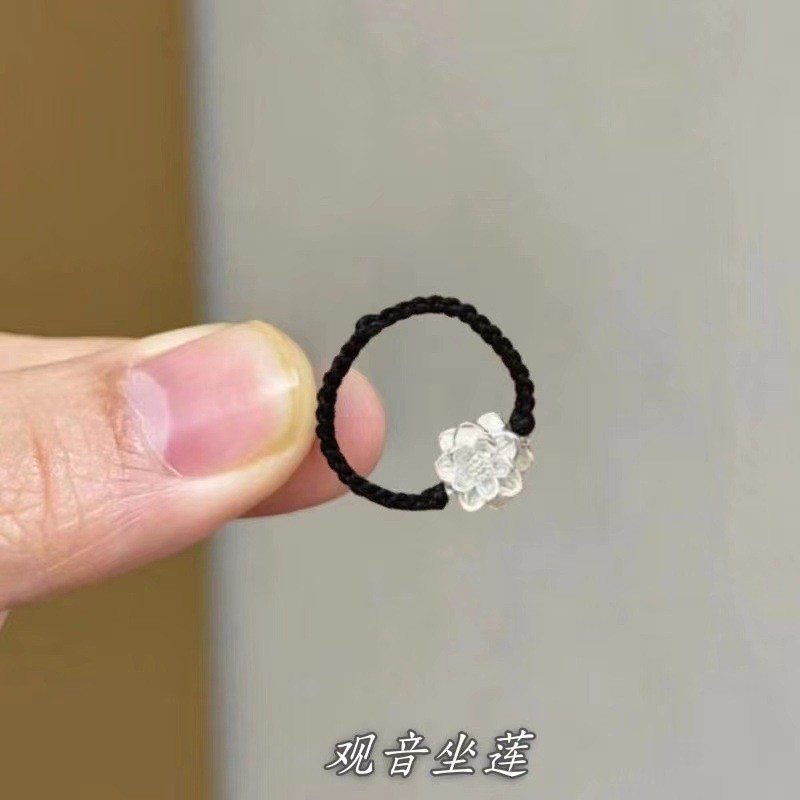 小福星~花朵蝴蝶手工编织戒指简约小众设计甜美可爱显白百搭手饰|undefined