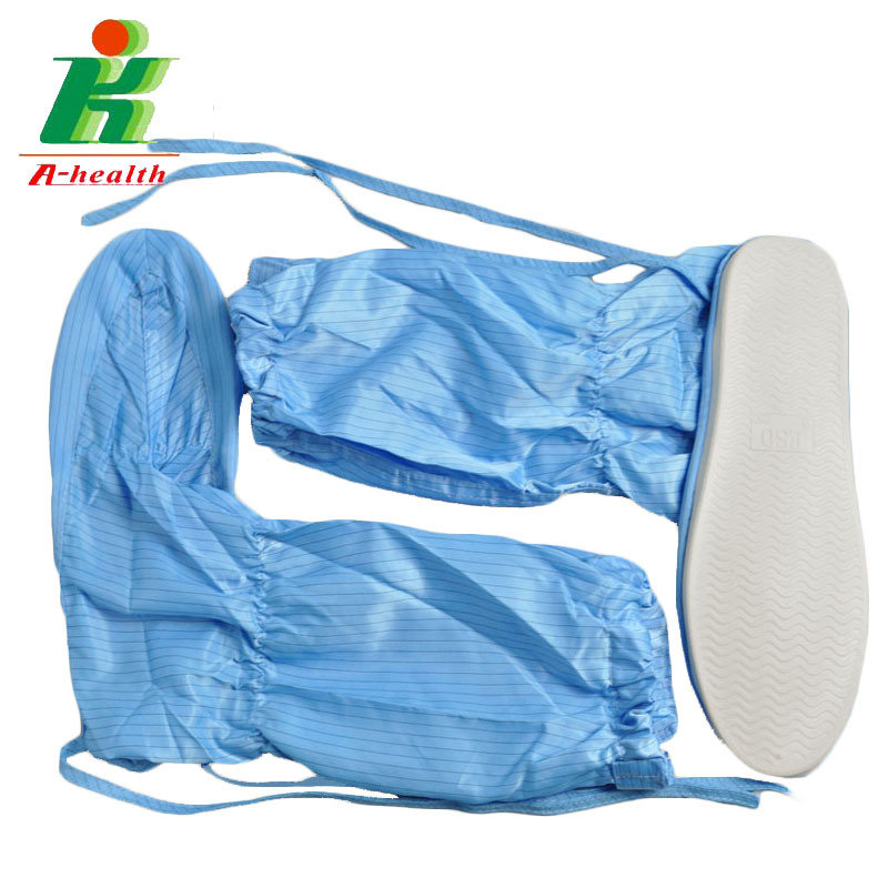 厂家批发防静电大板鞋洁净室防尘高筒靴平底防尘防静电洁净工作鞋