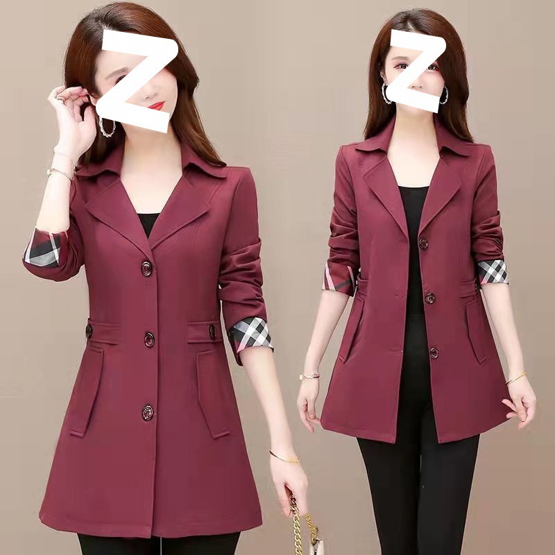 风衣女2025春秋妈妈外套30-40-50岁时尚洋气修身显瘦中长款风衣