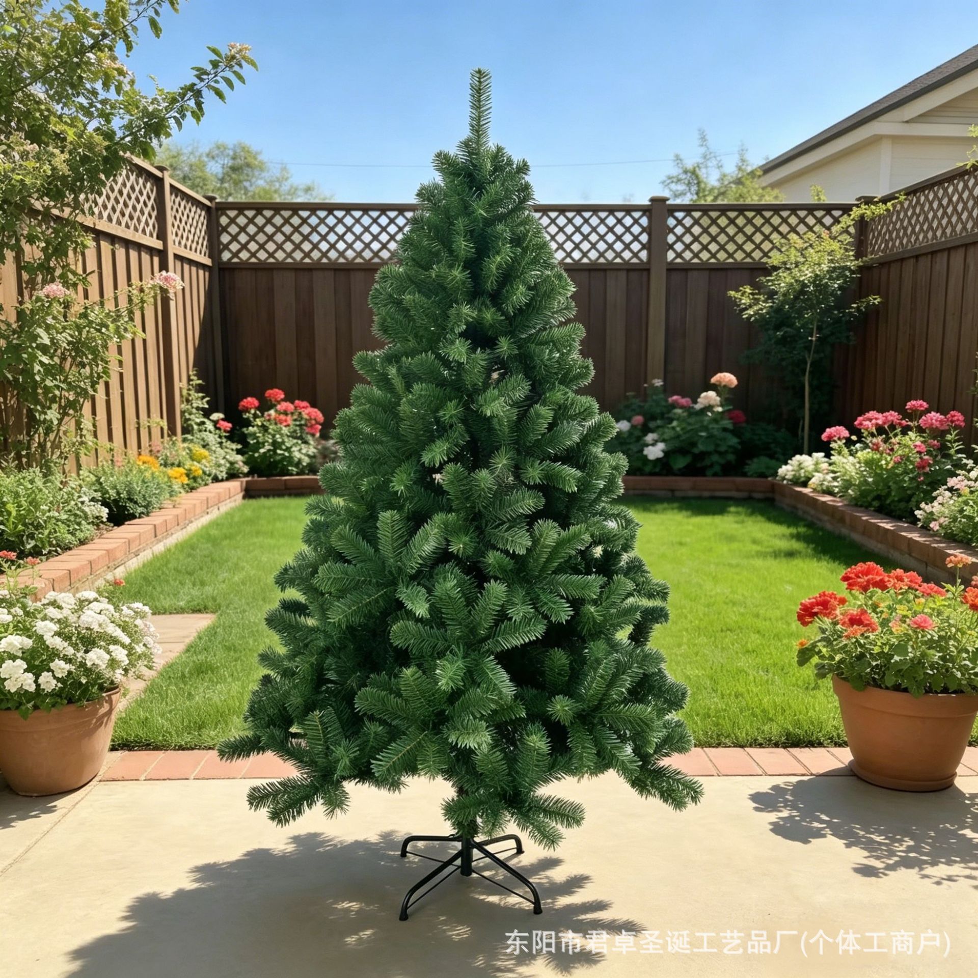 Fábrica mayorista verde\ flocado árbol de Navidad PVC árbol de simulación de alta calidad ecológico ignífugo cifrado ramas