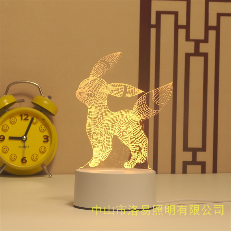 3D lámpara de noche acrílica atmósfera regalos de cabecera atmósfera lámpara de evento regalos al por mayor DIY lámpara de escritorio ideas de Navidad