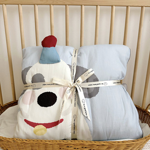 Mike Autumn and Winter Class a 100-Count Yunrou Pure Cotton Brushed Kindergarten Three-Piece Quilt Core Pillow Core Mattress Pad