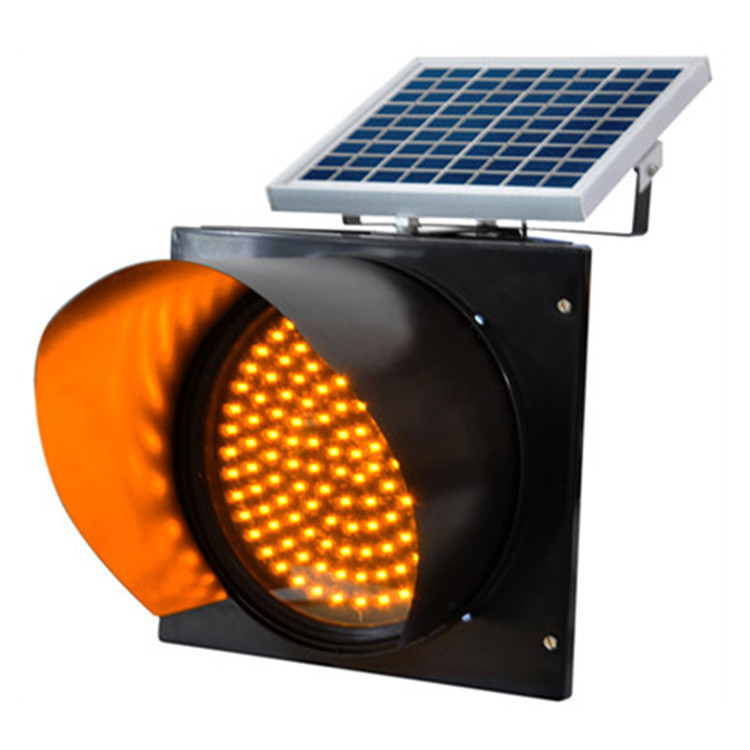 新款浪岩 太阳能黄闪灯 交通信号灯 30CM LED警示灯 道路频闪灯