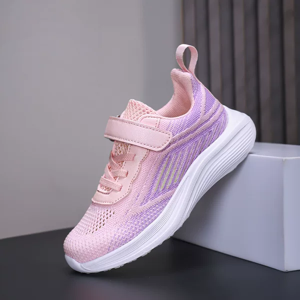 Spring and Summer Breathable Mesh Girls' Shoes, 6-12 Years Old Boys' Sports Shoes, Kidsren's Fly-Knit Shoes, Lightweight Kidsren's Running Shoes