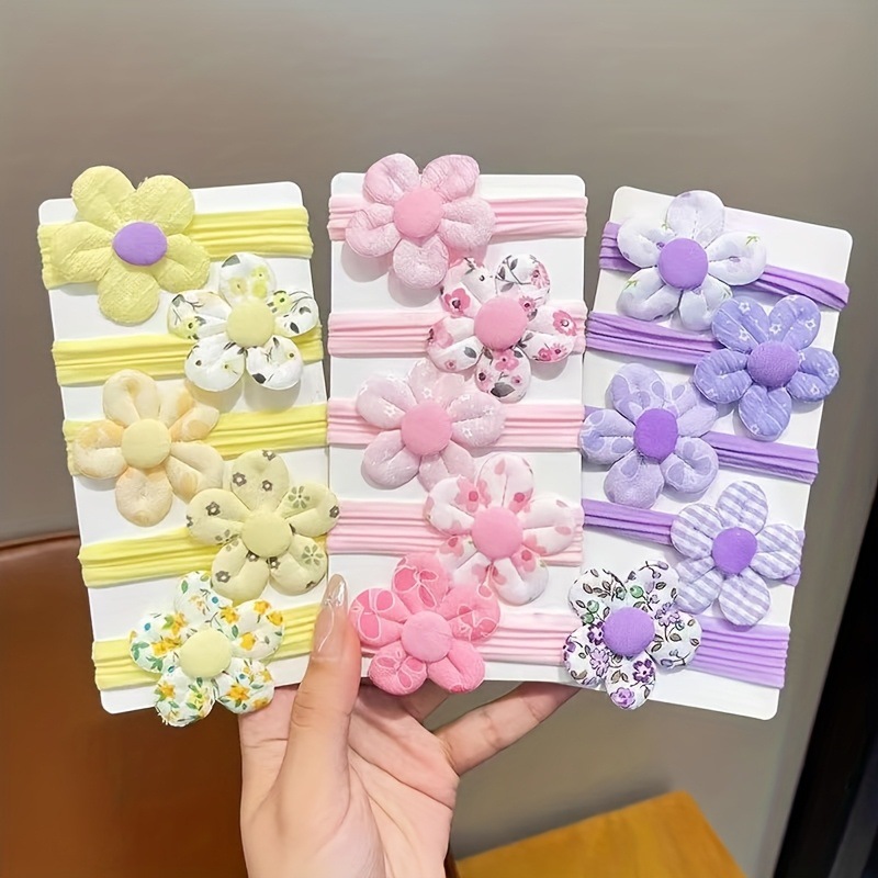 Cuerda de flor transfronteriza para niños accesorios para el cabello para niñas lindas toallas de bebé lazo para el cabello bandas de goma para el cabello accesorios para el cabello para niñas elásticos