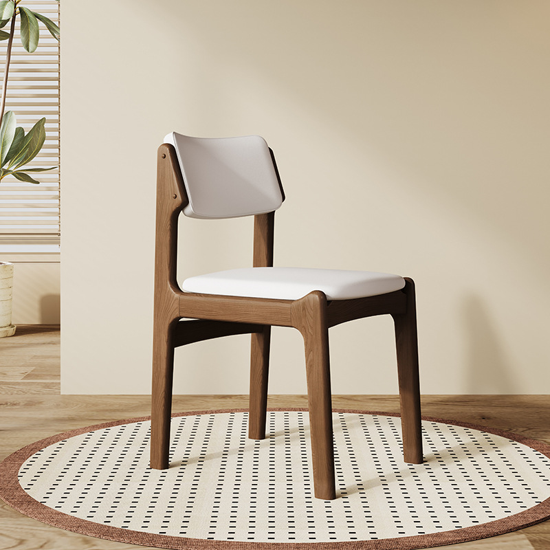 Silla de comedor de madera sólida retro silla de respaldo de bolsillo silla de escritorio silla de oficina silla de escritorio