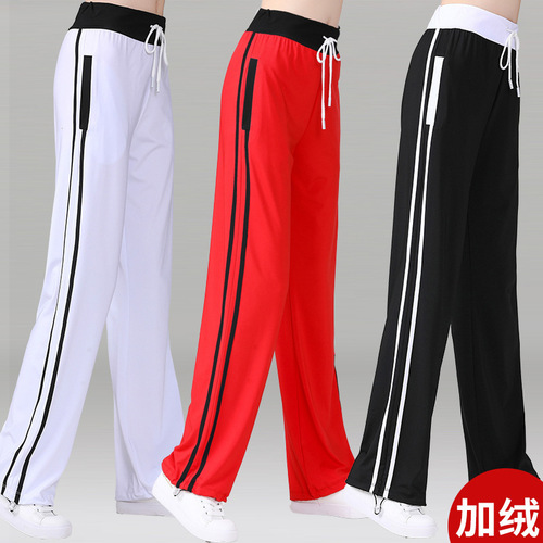 MoMuDea Women's Winter New Square Dance Suit Slim Fleece Fitness Tights for Group Exercise and Dance