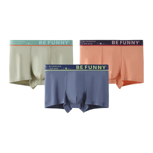 Men's underwear wholesale solid color cotton boxer briefs youth student sports breathable antibacterial men's underwear pure cotton wholesale