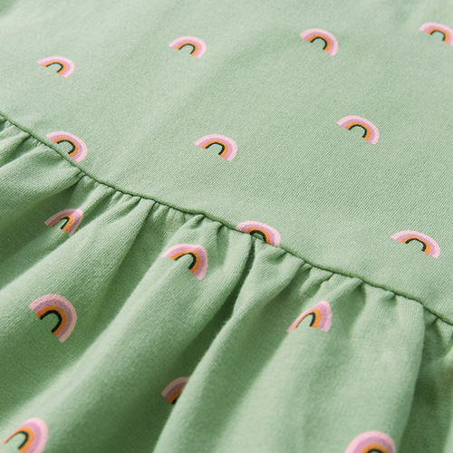 Little maven European and American style rainbow girls' dress summer princess dress short-sleeved cotton children's dress
