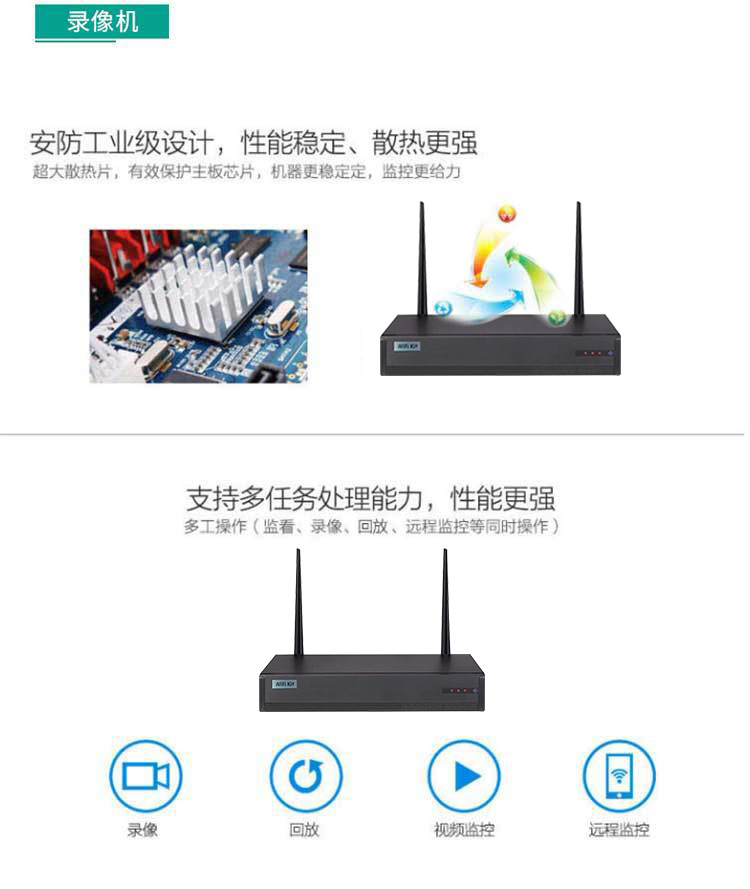 Xiongmai kabelloses Set, privates WIFI-Netzwerk, hochauflösende 3-MP-Kamera, als einzelnes Produkt lieferbar und auf Speicherkarte installierbar für superbe Bildqualität