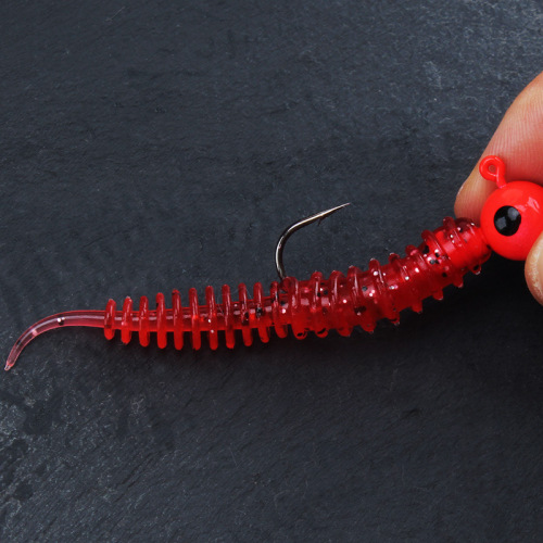 Aohu soft bait light dancing insect Luya bait bass black fish mandarin fish Luya soft bait needle tail black pit noodle worm fake bait