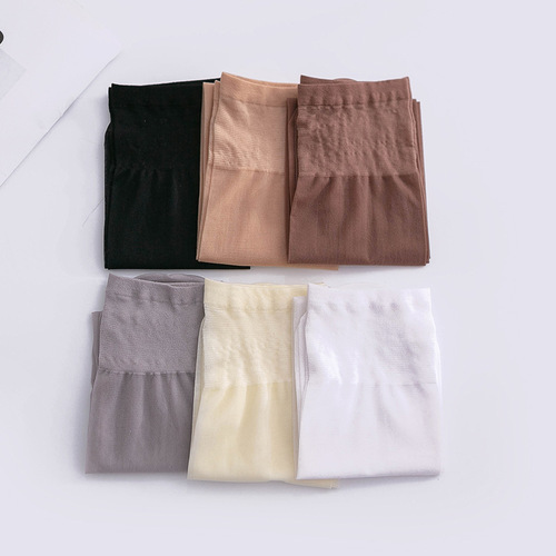 Summer thin stockings core-spun silk women's solid color mid-calf socks jk college style calf socks black stockings