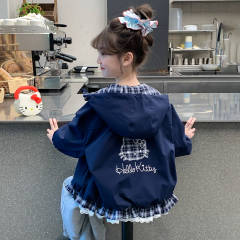 女童秋装外套2025新款洋气儿童春秋款冲锋衣小女孩童装超好看上衣