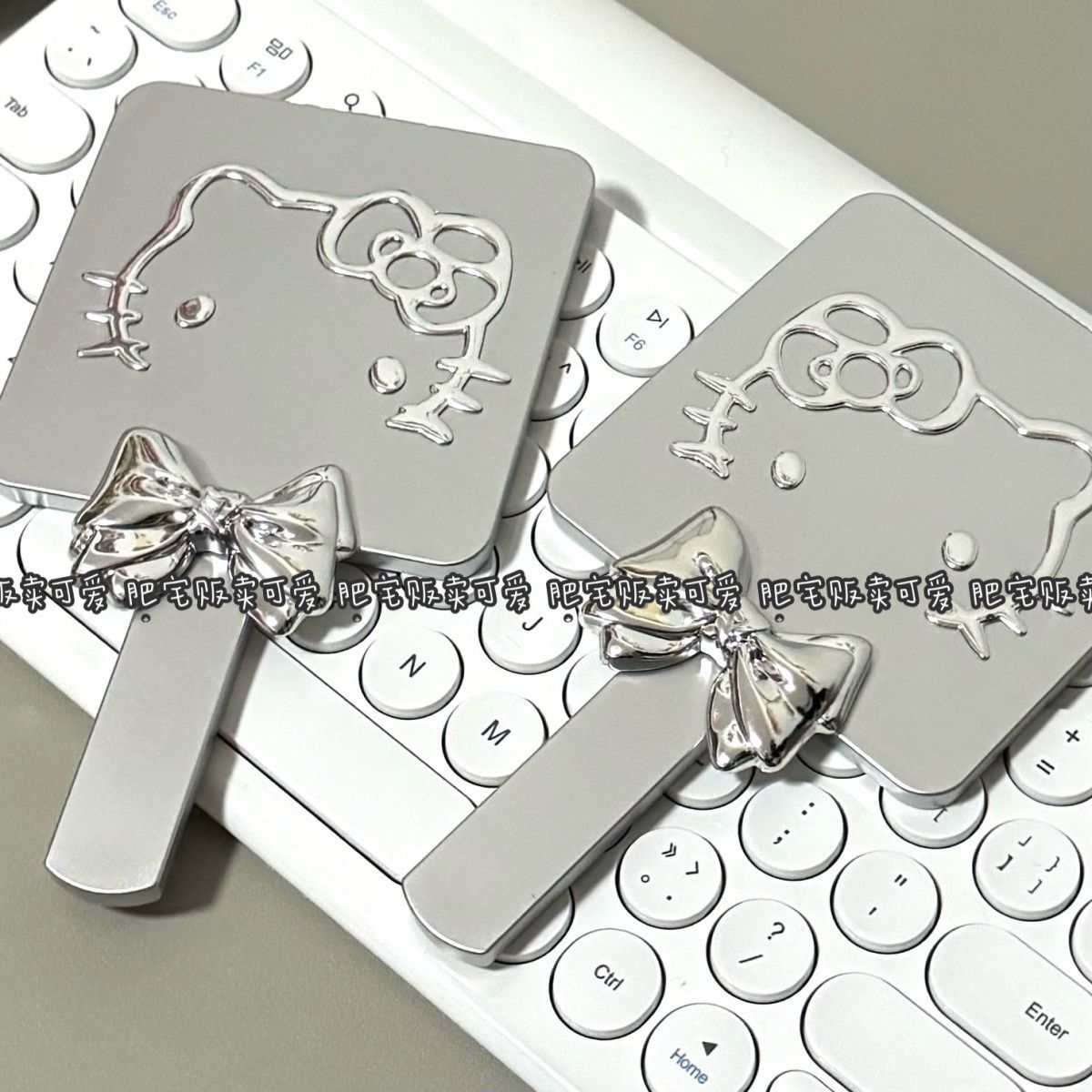 Nuevo gato gatito mango espejo de maquillaje espejo de maquillaje conveniente de alta calidad espejo de maquillaje pequeño espejo de mano espejo de maquillaje