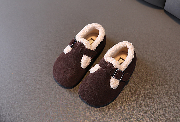 Barns bomullsskor plyschisolering vinterpäls och bönor tjejer med prinsessskor,_voghion.com