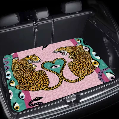 Avtomobil döşəmə paspasları — animal-themed, all-season dustproof car - 421ans-13-75100cmcrystal-velvet-with-dotted-plastic-backing