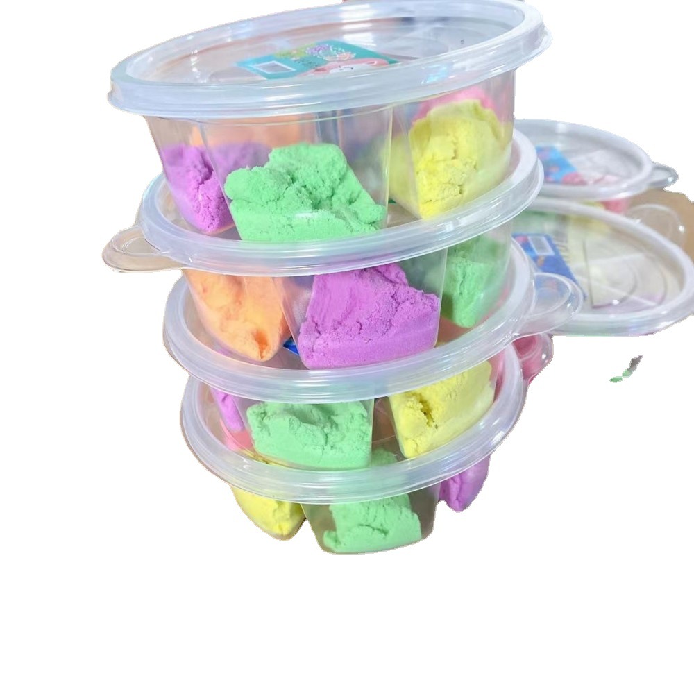 Juguetes de arena para niños espacio arena arcilla 6 colores algodón arena traje cepillado arcilla plastilina 2 yuanes tienda department store