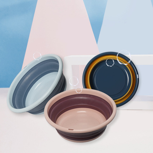 Japanese foldable basin wash basin thickened laundry basin travel outdoor portable basin compression basin
