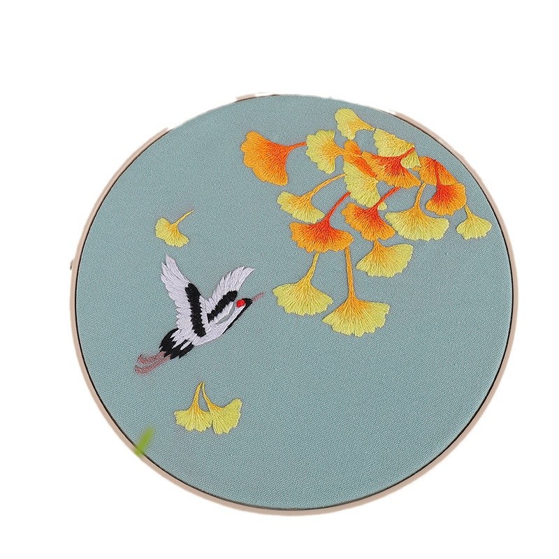 Bordado a mano diy material paquete auto bordado su grupo de bordado ventilador de cinta bordado principiante bordado ornamentación antigua