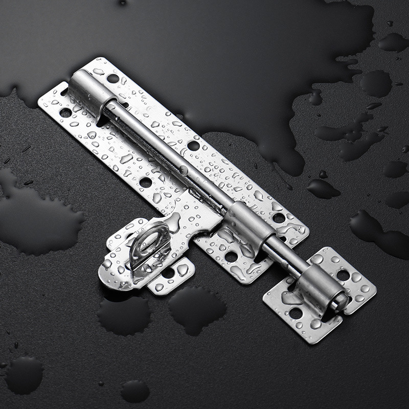 Factory direct sales latch door bolt buckle wooden door left and right stainless steel latch lock bathroom thickened exposed door latch old-fashioned