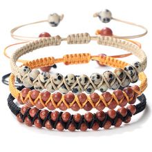 波西米亚风欧美个性时尚民族风跨境货源配饰友谊绳手链双排珠手绳