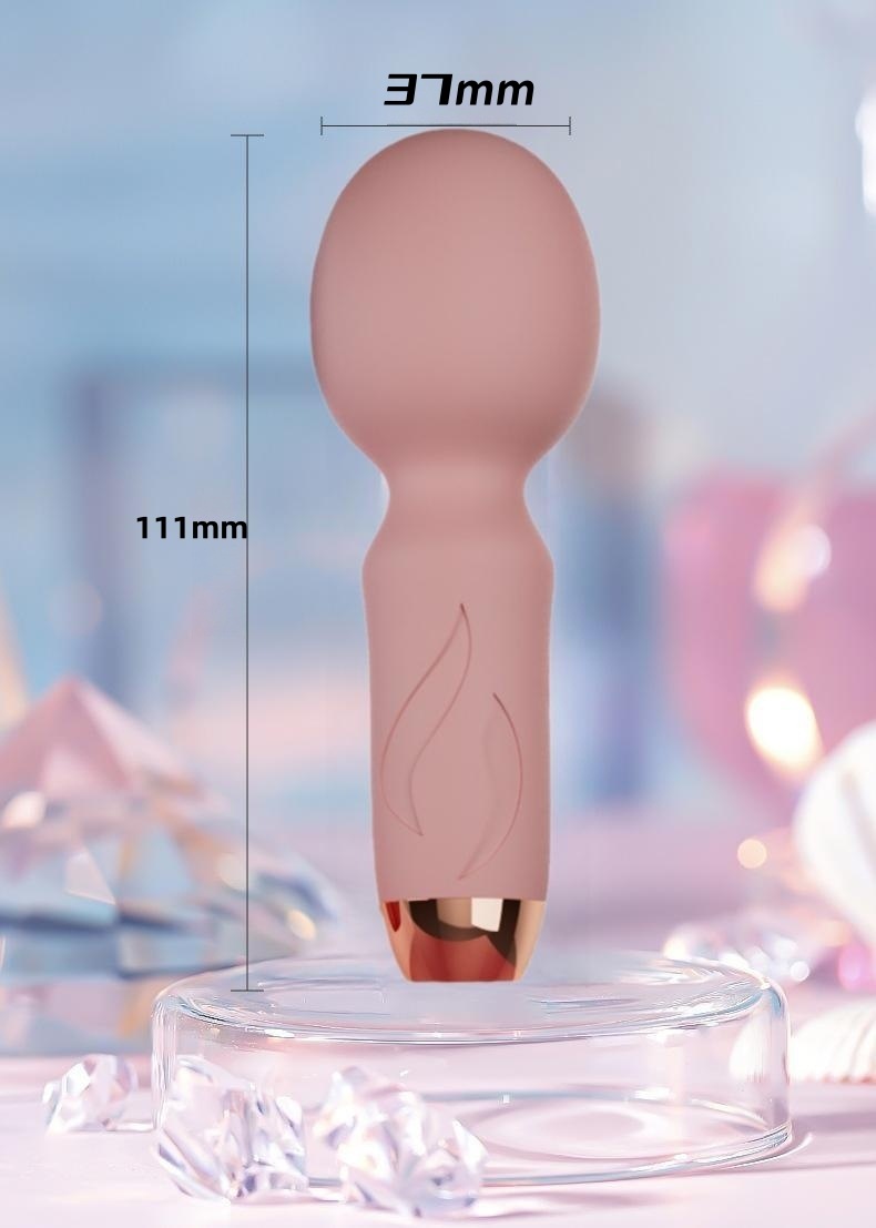 Rechargeable Mini Vibrator Egg, Silicone One-Button Bullet Massager in Red — detail image 9
