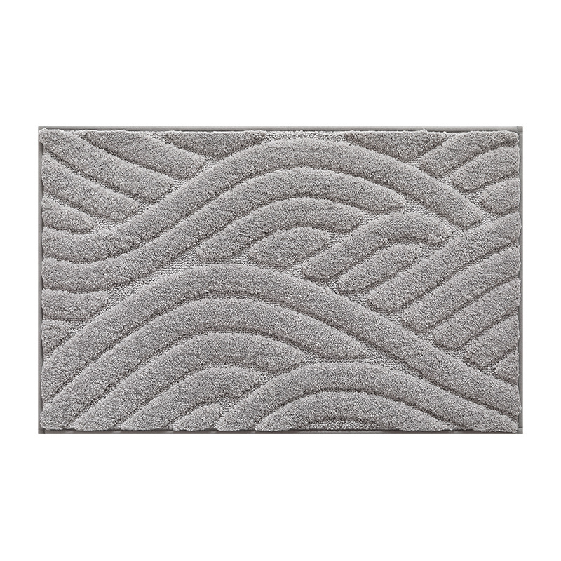 Alfombrilla de baño antideslizante de color de 40 x 60 cm, alfombrilla de baño absorbente, alfombrilla de ducha de microfibra suave, lavable a máquina, alfombrilla de baño duradera (gris)