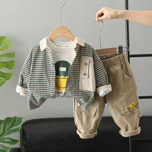 童装男童春秋套装2025新款秋季儿童洋气三件套01-3岁4宝宝秋装潮5