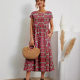 2024 cross-border foreign trade Europe and the United States new fashion ladies loose cotton sleeveless round neck printing summer dress