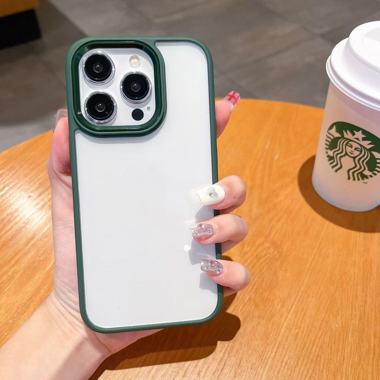 Cangling Green-Transparent-Metal Lente-Golden Shield-Big Hole