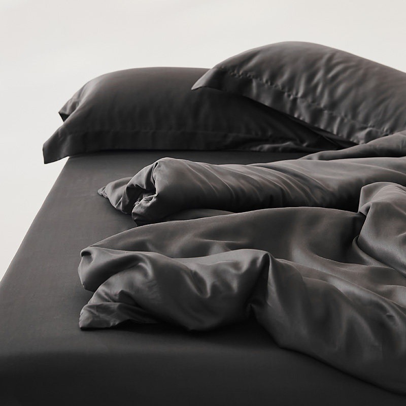Premium Tencel Duvet Cover Set Breathable Ice Silk Bedding_voghion.com