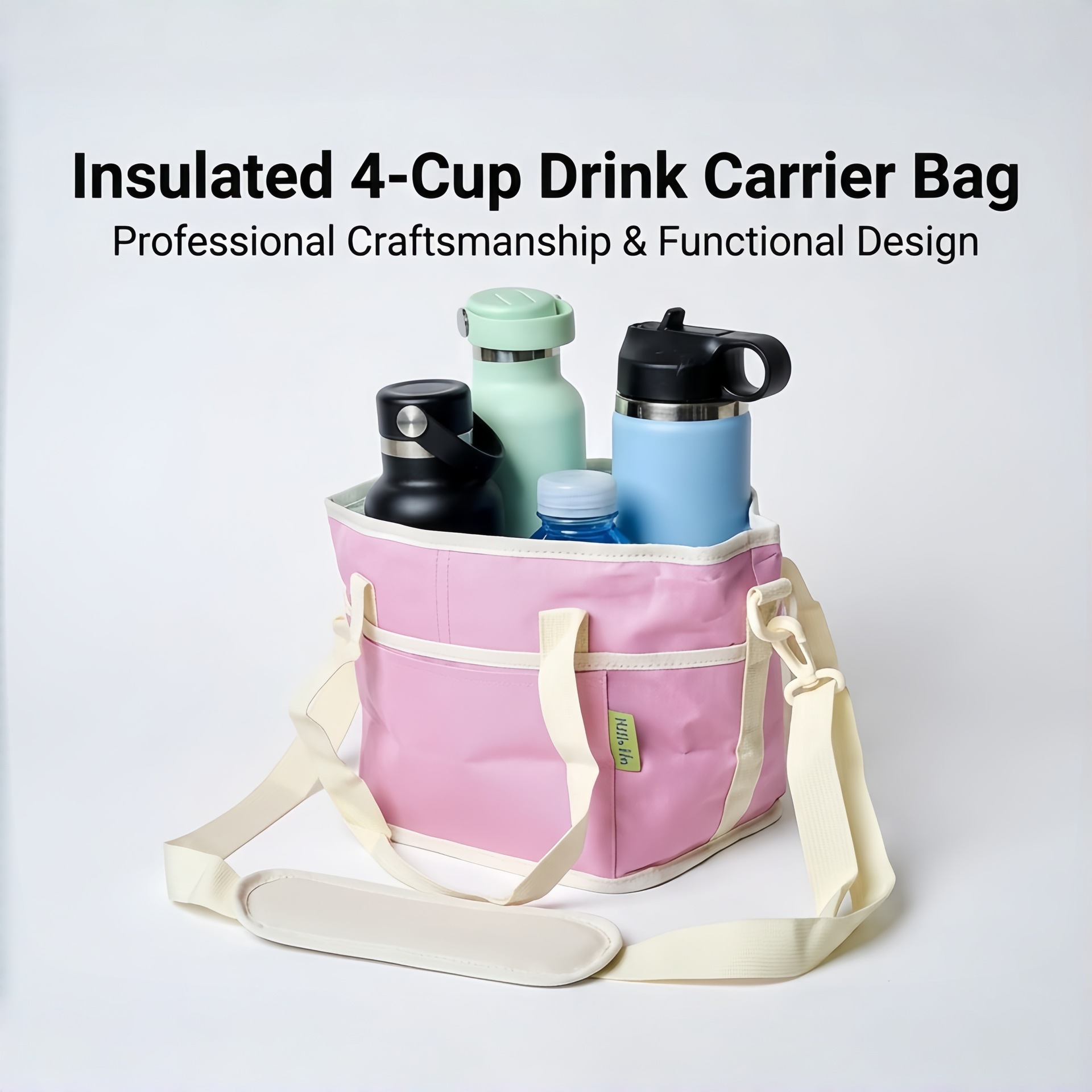 跨境新品No-Spill Car Drink Carrier Bag防漏车载饮料袋