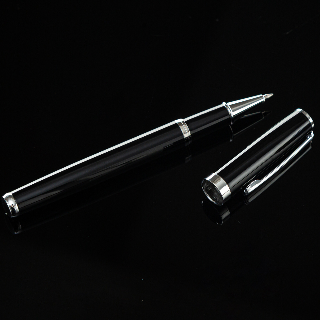 Pluma de firma metálica en stock mayorista logotipo impreso oro multicolor concha pluma neutra pluma de metal pluma de regalo