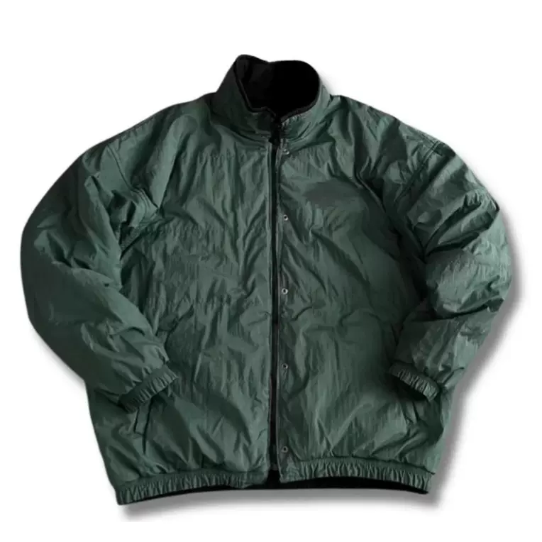 跨境欧美2025秋冬新款男装亚马逊立领长袖拉链双面穿纯色夹克外套