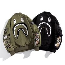 亚马逊棒球服男女外贸美式潮牌复古男装宽松飞行员夹克潮秋冬外套