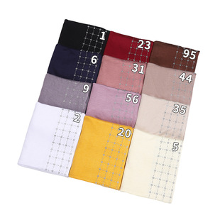 X-5 New Mercerized Cotton Hot Jack Middle Eastern Diamond Long Scarf