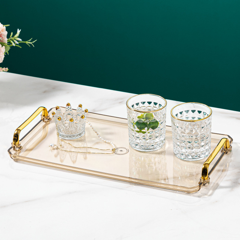 Plate Tea Cup Glass Cup Tray Light Luxury Draining Cup Plate Storage Rack Hanging Inverted Cup Household Living Room